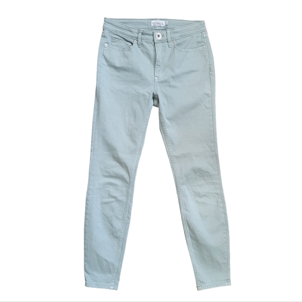 Vineyard Vines High Rise Skinny Sage Green Denim Jeans Stretch 25